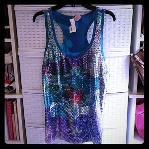 Body Central Dressy Sequined Tank Size Medium
